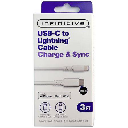 Infinitive Usb-C To Lightning Pvc Cable 3ft
