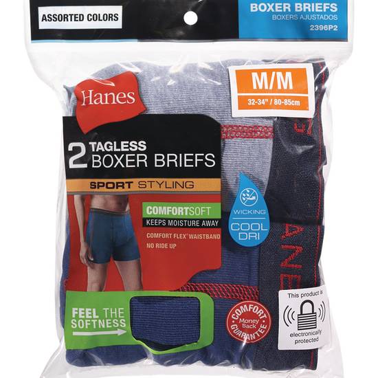 HANES P2 SPORTS MEDIUM BOXER BRIEFS