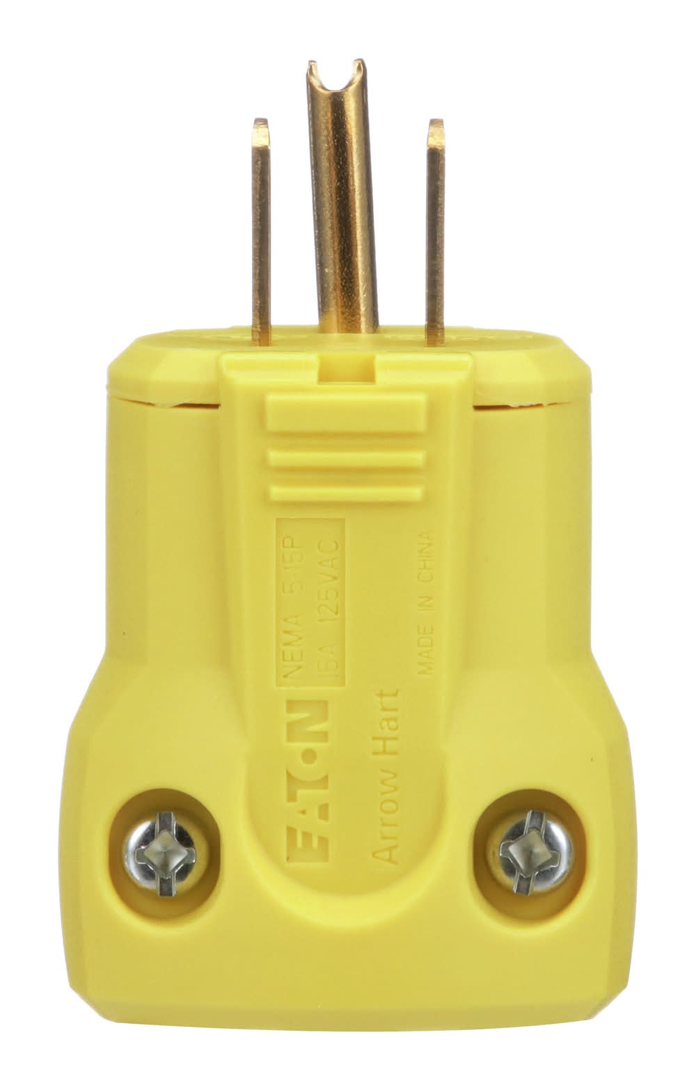 Eaton Arrow Hart Arrow Hart 15-Amp 125 -Volt NEMA 5-15 3-wire grounding Heavy-duty Straight Plug , Yellow
