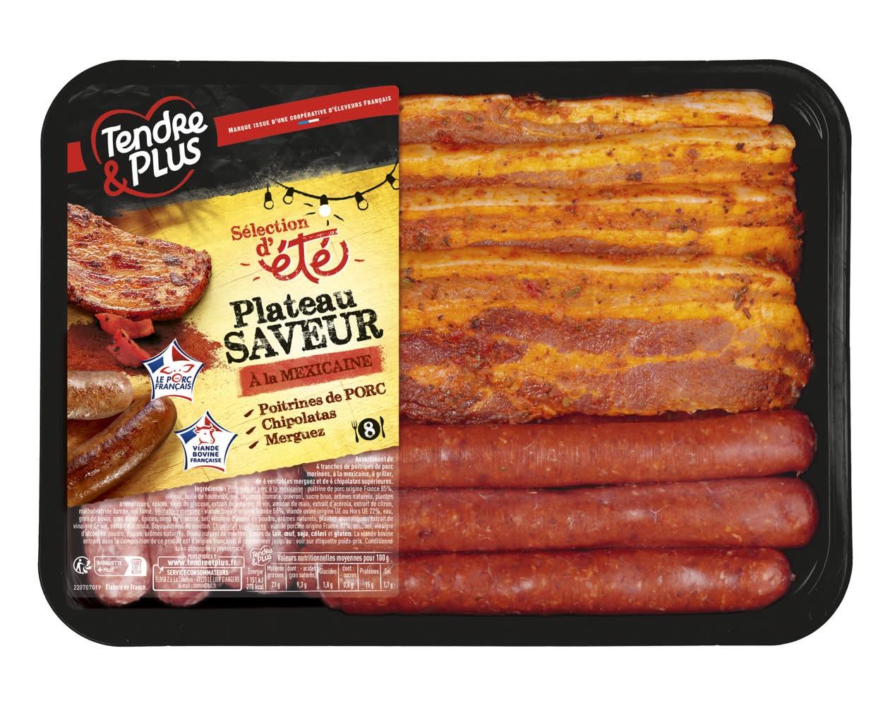 Tendre & Plus - Plateau saveurs à la mexicaine (960g)