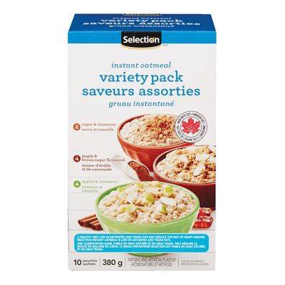 Selection Assorted Instant Oatmeal Packets (380 g)