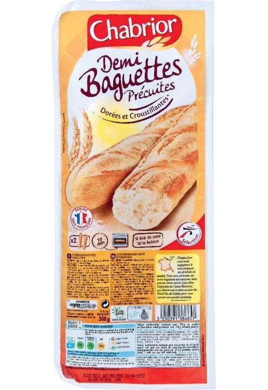 Demi-baguettes précuites - chabrior - 300g