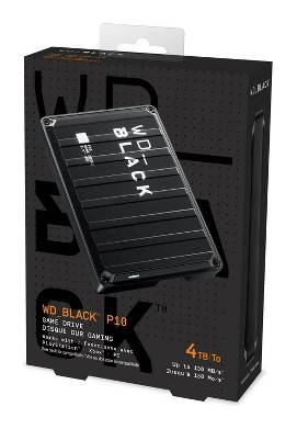 Western Digital BLACK P10 4TB External USB 3.2 Gen 1 Portable Hard Drive - Black