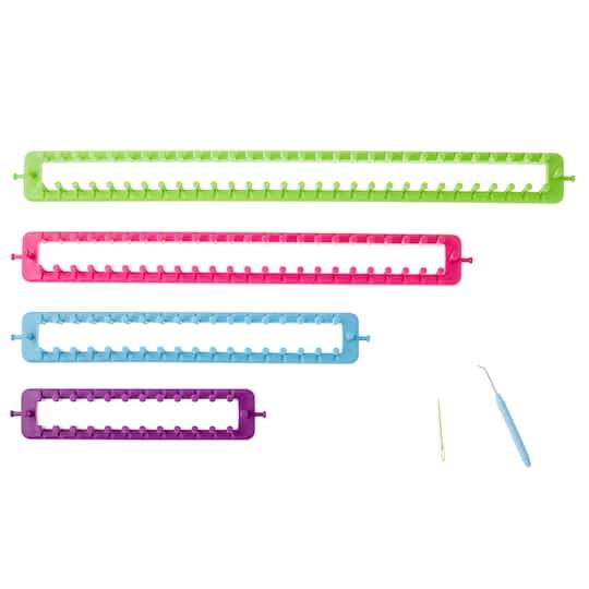 Loops & Threads Knit Quick Long Loom Set, 10 In-14 In-18 In-22 In, Assorted (4 ct)