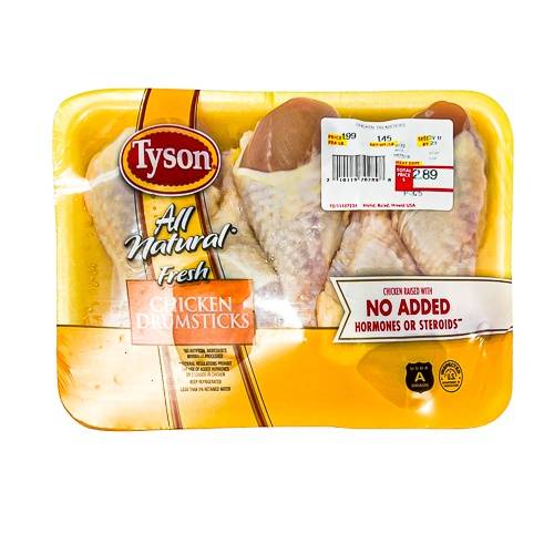 Tyson All Natural Antibiotic Free Chicken Drumsticks - 1.49-2.938 lbs - price per lb