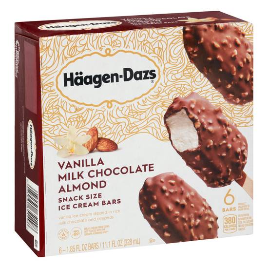 Häagen-Dazs Vanilla Milk Chocolate Almond Ice Cream Bars (6 ct)