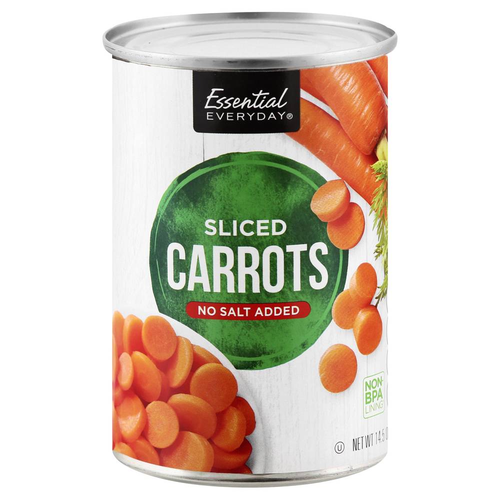 Essential Everyday No Salt Added Sliced Carrots (14.5 oz)