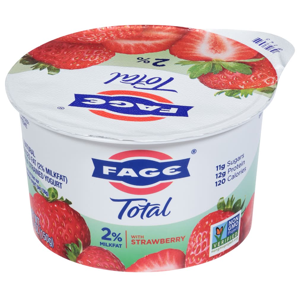 FAGE Total Greek Strained Yogurt, Strawberry (5.3 oz)