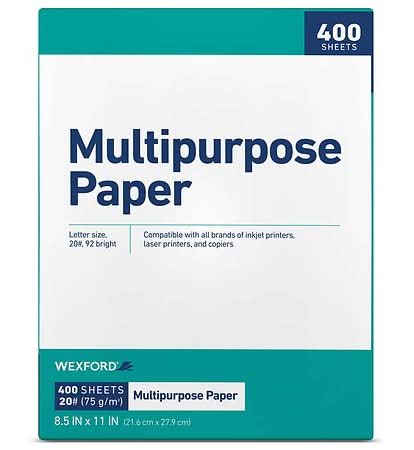 Wexford Multipurpose Paper, 8.5x11 in, White (400 ct)