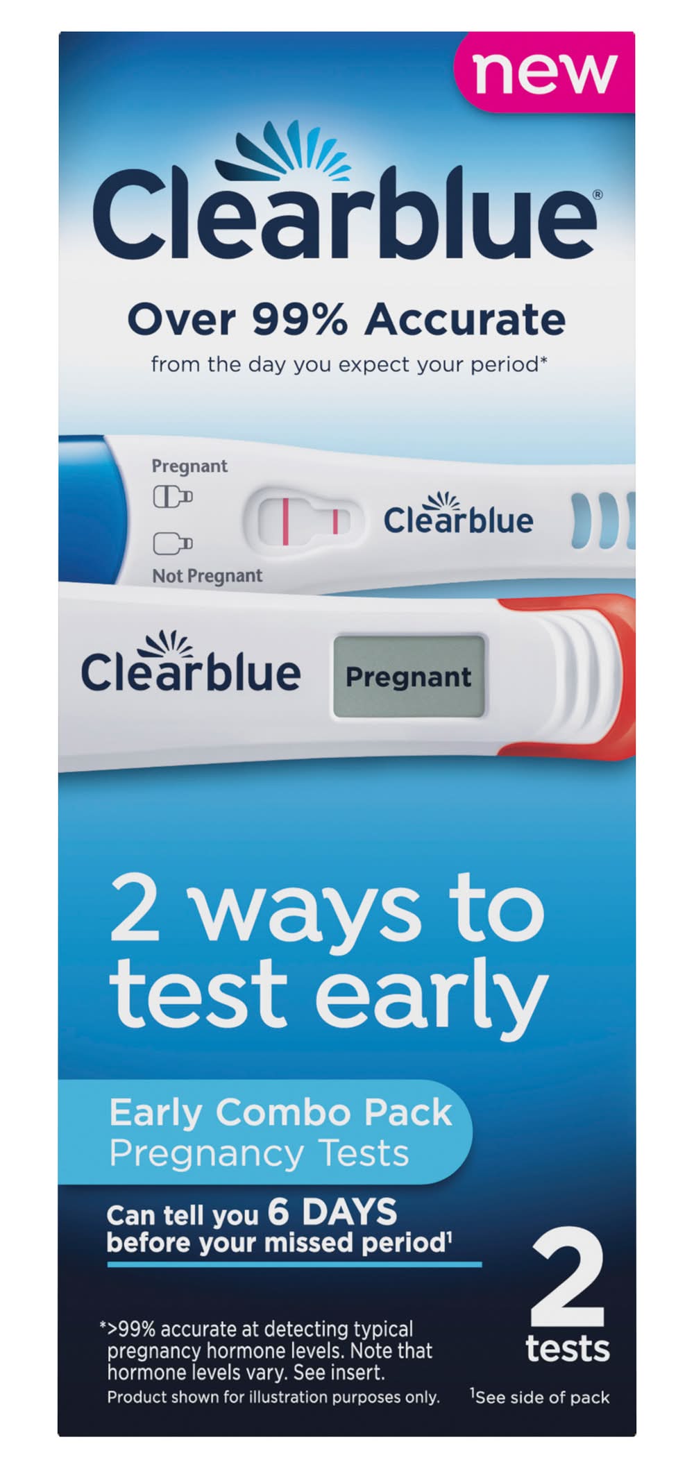Clearblue Early Combo pack Pregnancy Tests (2 ct)