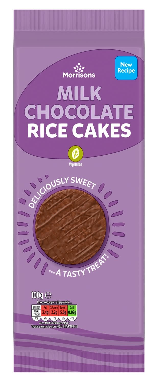 Morrisons Milk Chocolate Rice Cakes 100g