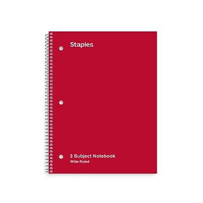 Staples 3-Subject Notebooks