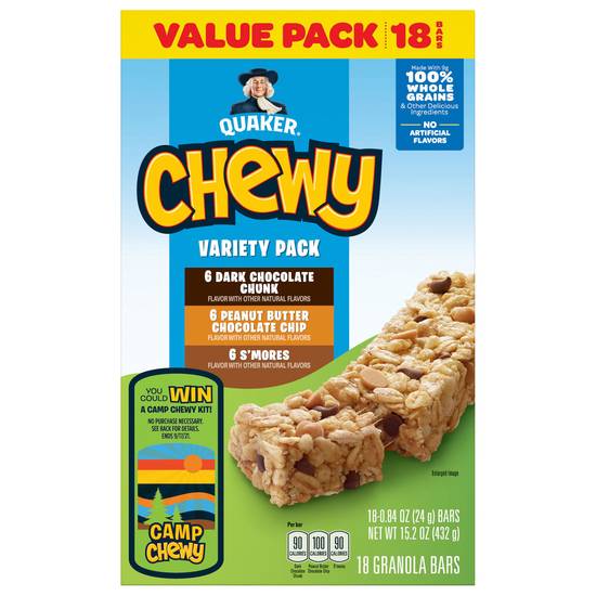 Quaker Chewy Oats Granola Bars Variety pack (assorted)