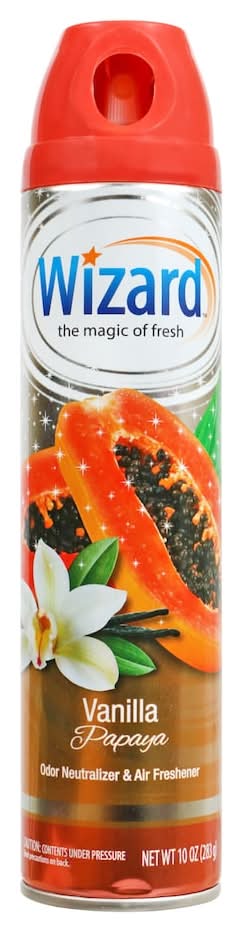 Wizard Odor Neutralizer & Air Freshener, Vanilla-Papaya (10 oz)