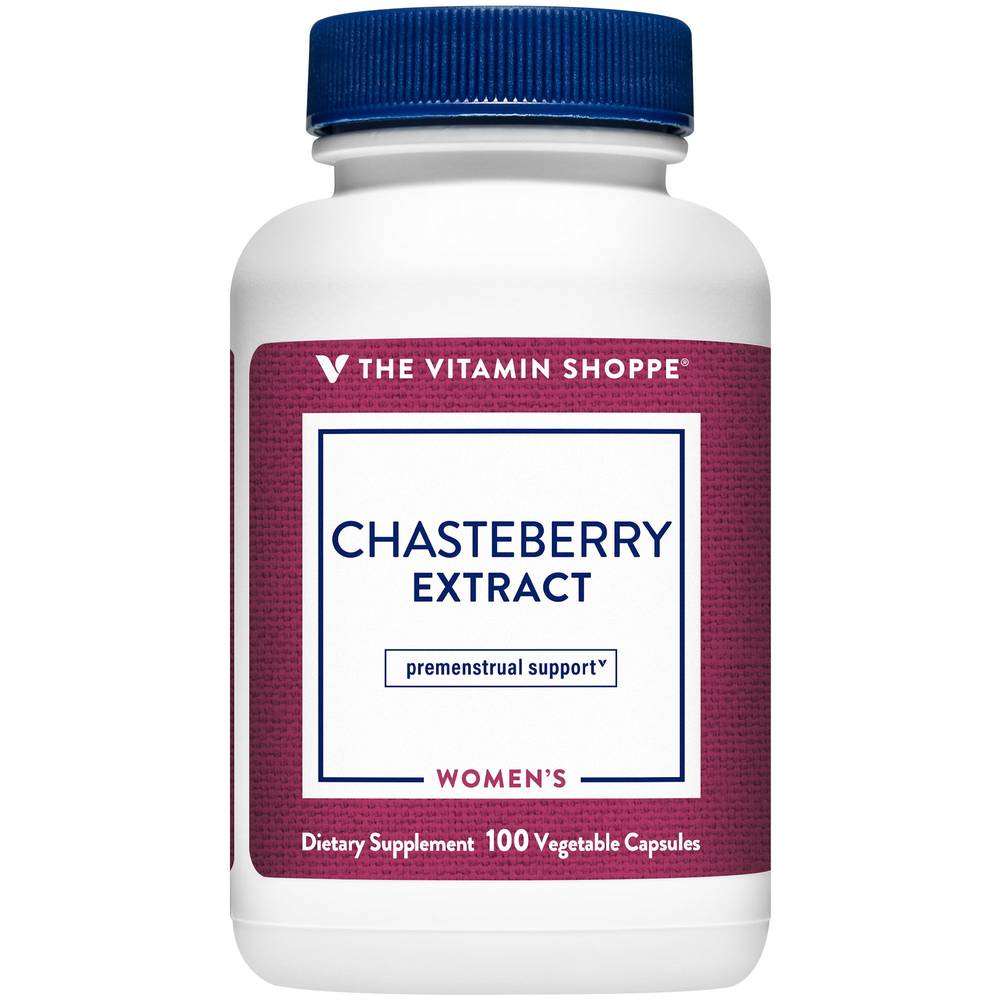 Chasteberry Extract – With Vitex Fruit & Vitex Extract For Women - Premenstrual Support (100 Vegetable Capsules)