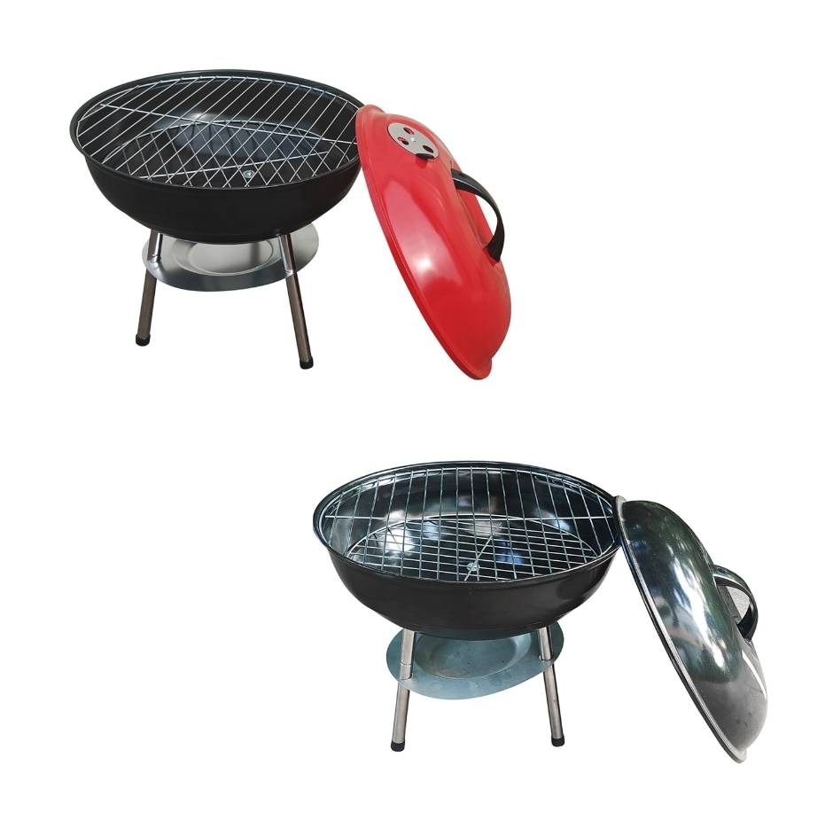 Family Chef Tabletop Charcoal Grill With Tri Pod Base, 14 in, Black