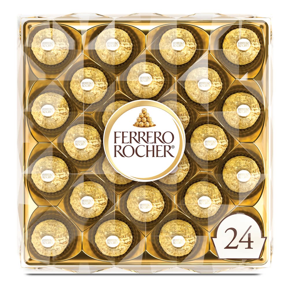 Ferrero Rocher Premium Fine Milk Chocolates, Hazelnut (10.6 oz, 24 ct)