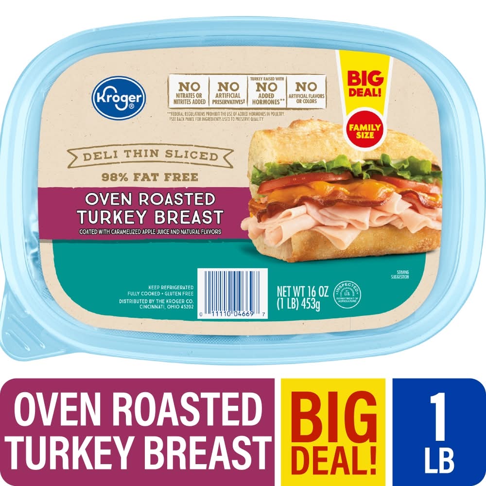 Kroger® Turkey Breast Oven Roasted Deli Thin Sliced BIG DEAL!