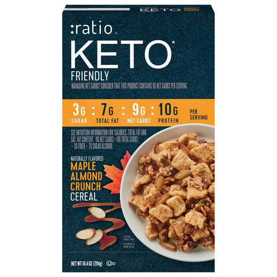 Ratio Keto Friendly Maple Almond Crunch Cereal