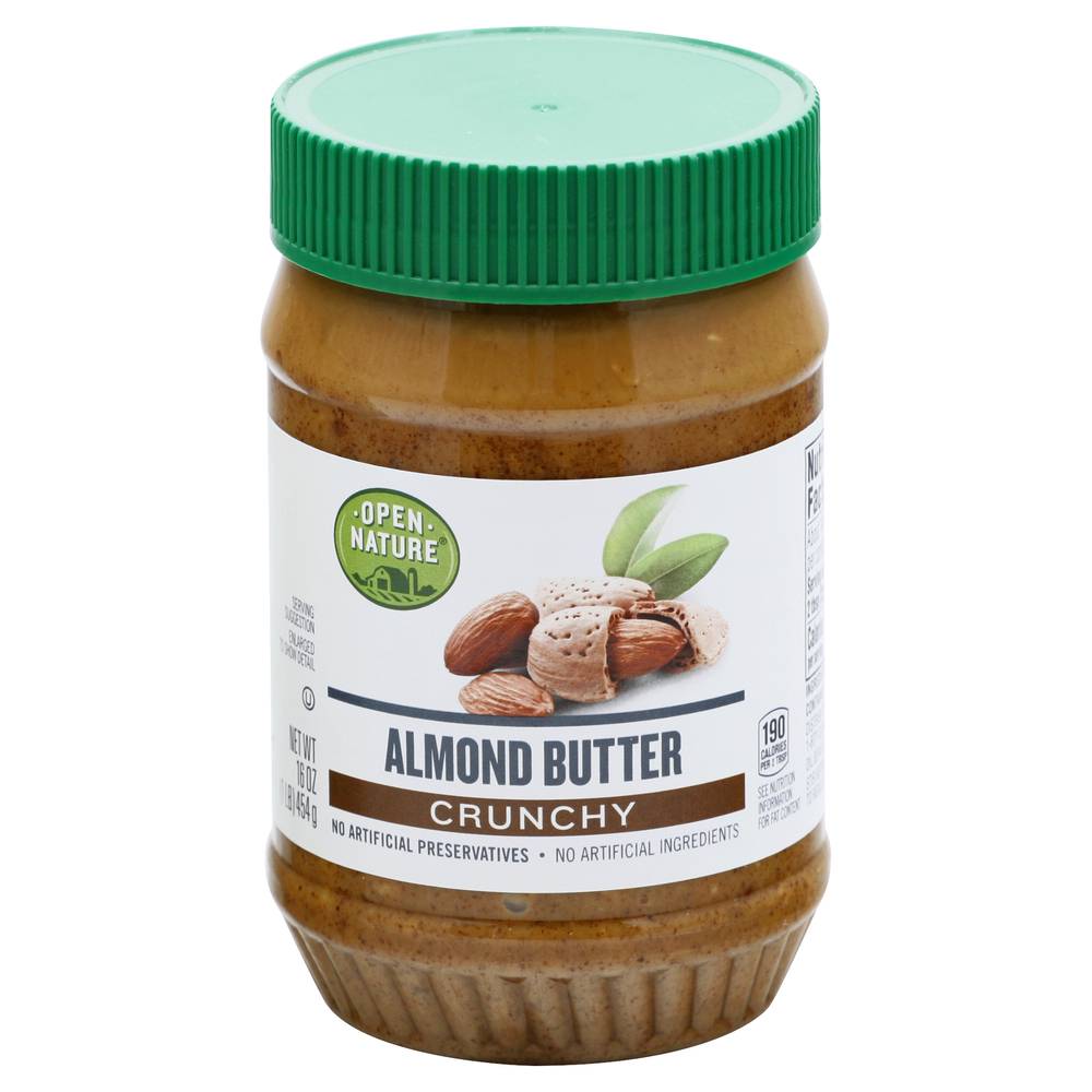 Open Nature Almond Butter Crunchy (1 lbs)