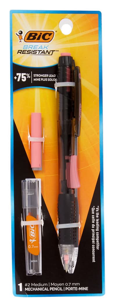 Bic Break Resistant Mechanical Pencil #2 Medium 0.7 Mm