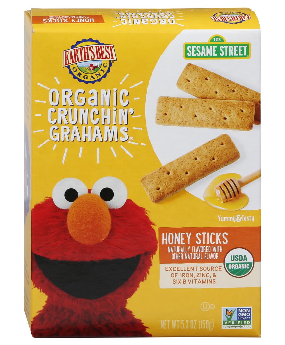 Earth's Best Organic Honey Sticks Crunchin' Grahams (5.3 oz)