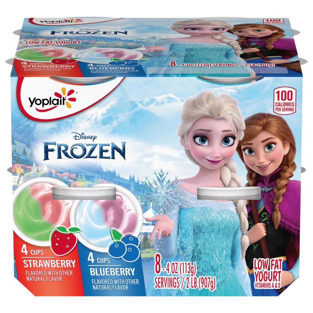 Yoplait Disney Frozen Low Fat Yogurt Cups, Strawberry-Blueberry (2 lbs, 8 ct)