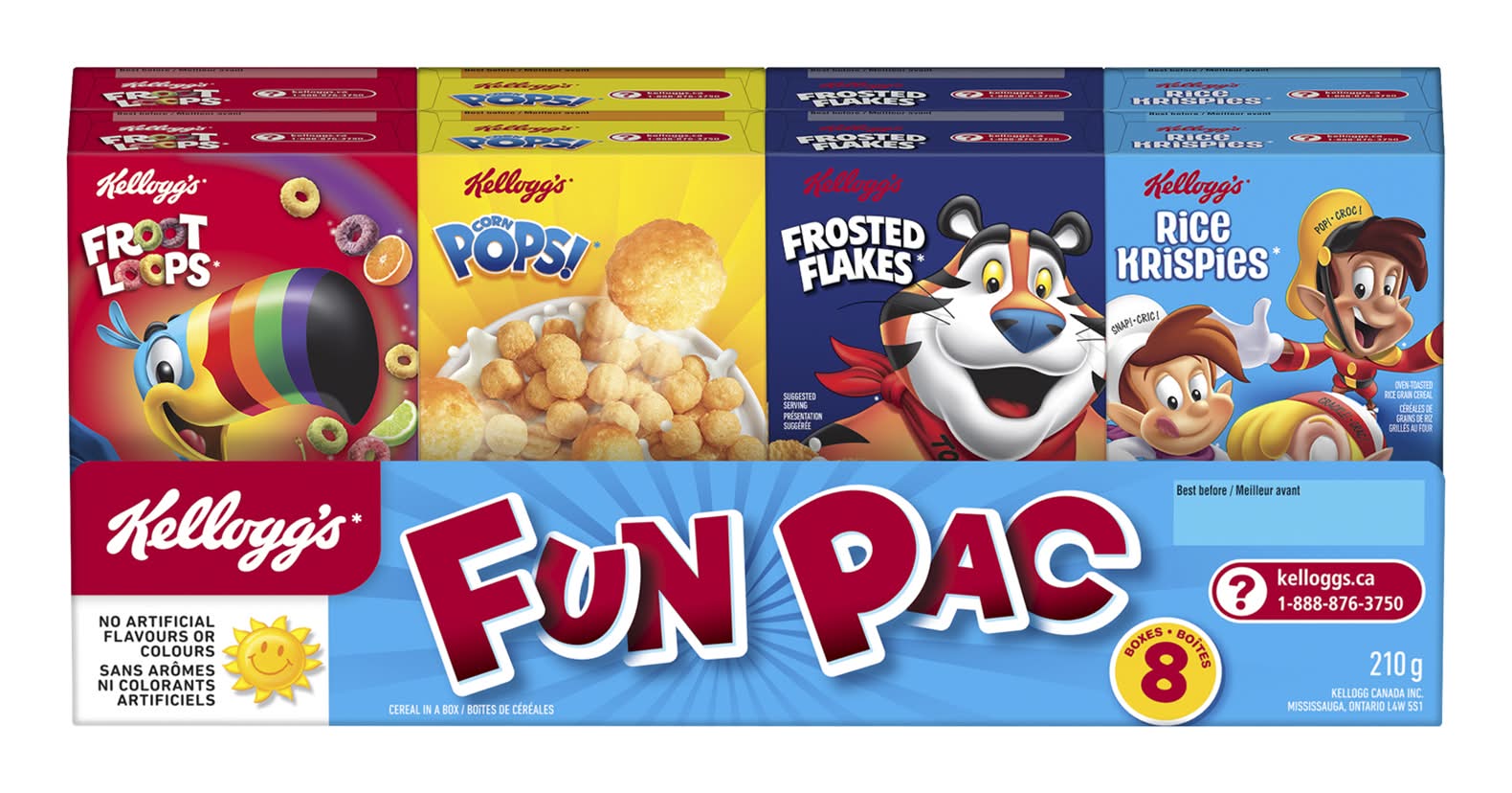 Kellogg's Fun Pac Cereal Variety pack (210 g, 8 ct)
