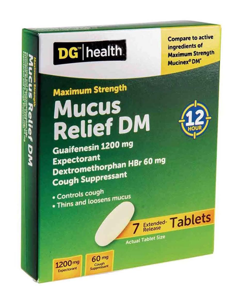 Dg Health Maximum Strength Mucus Relief Dm Tablets 7 Ct
