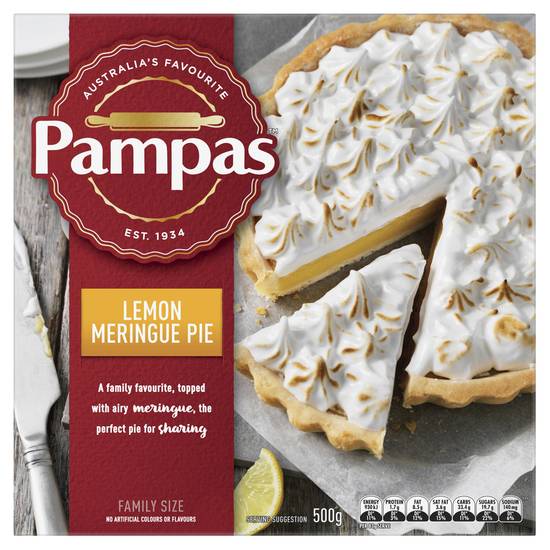 Pampas Pie Lemon Meringue Family Sized 500g