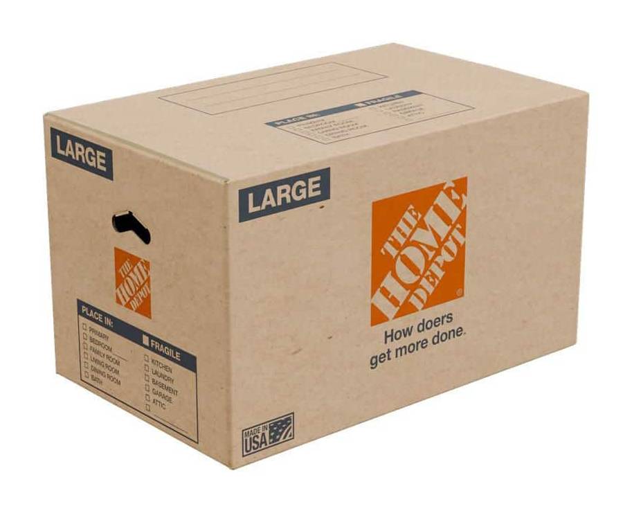 The Home Depot Moving Box With Handles, Large