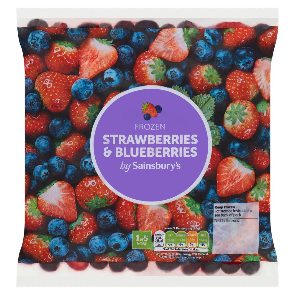 Sainsbury's Frozen Strawberries & Blueberries 400g