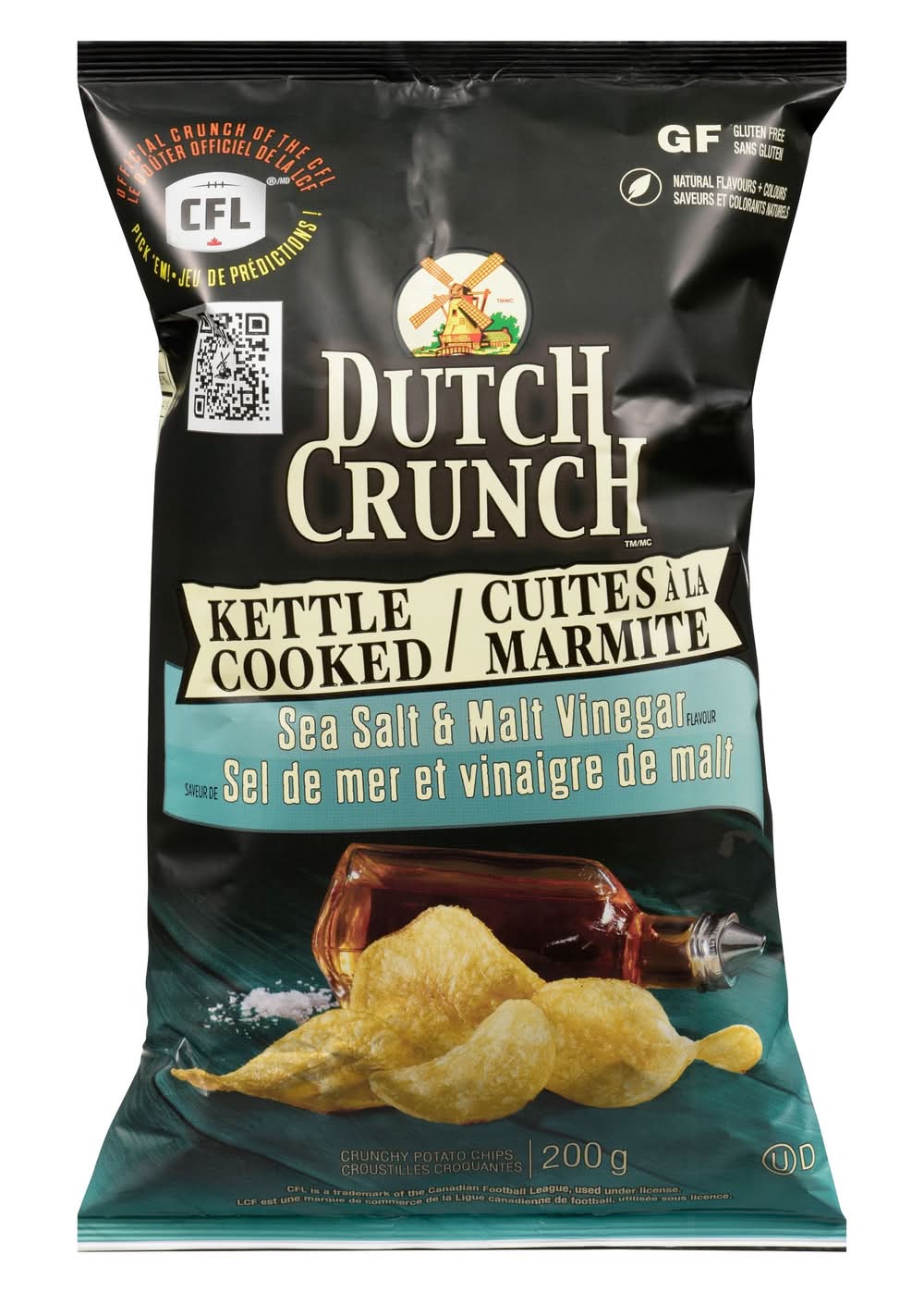 Old Dutch Kettle Chips, Sea Salt-Malt Vinegar (200 g)