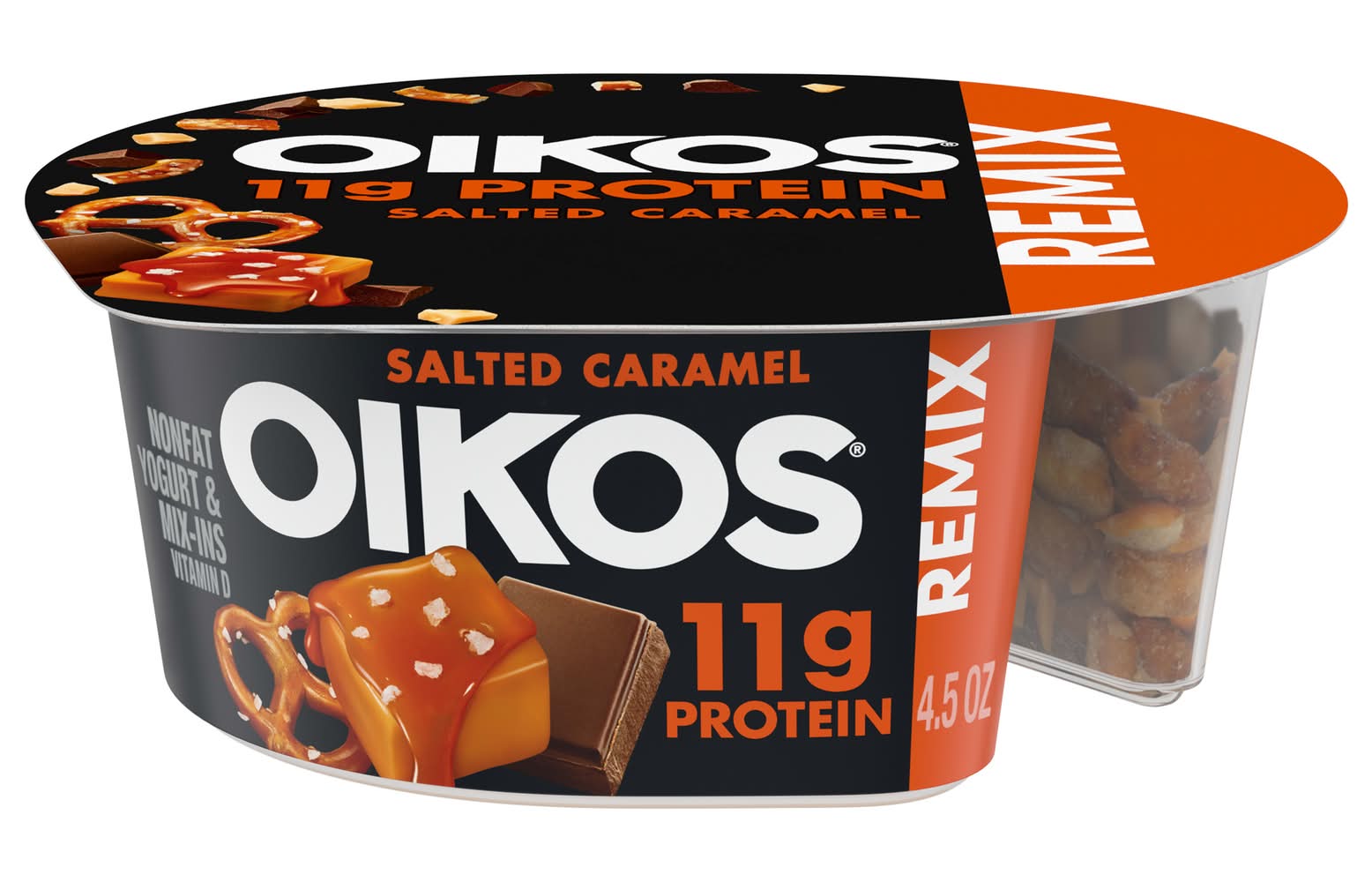 Oikos Chocolate Pretzels Yogurt, Salted Caramel (4.5 oz)