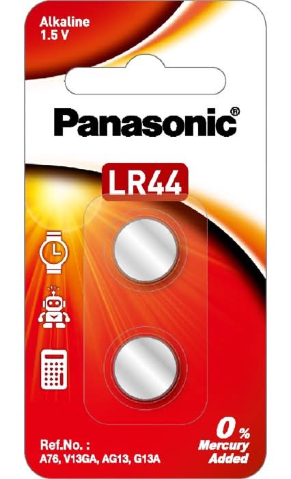 國際鈕扣型鹼性電池Lr44(2入）