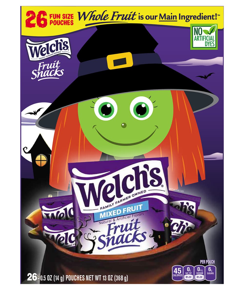Welch's Mixed Fruit Snacks Halloween (0.5 oz, 26 ct)