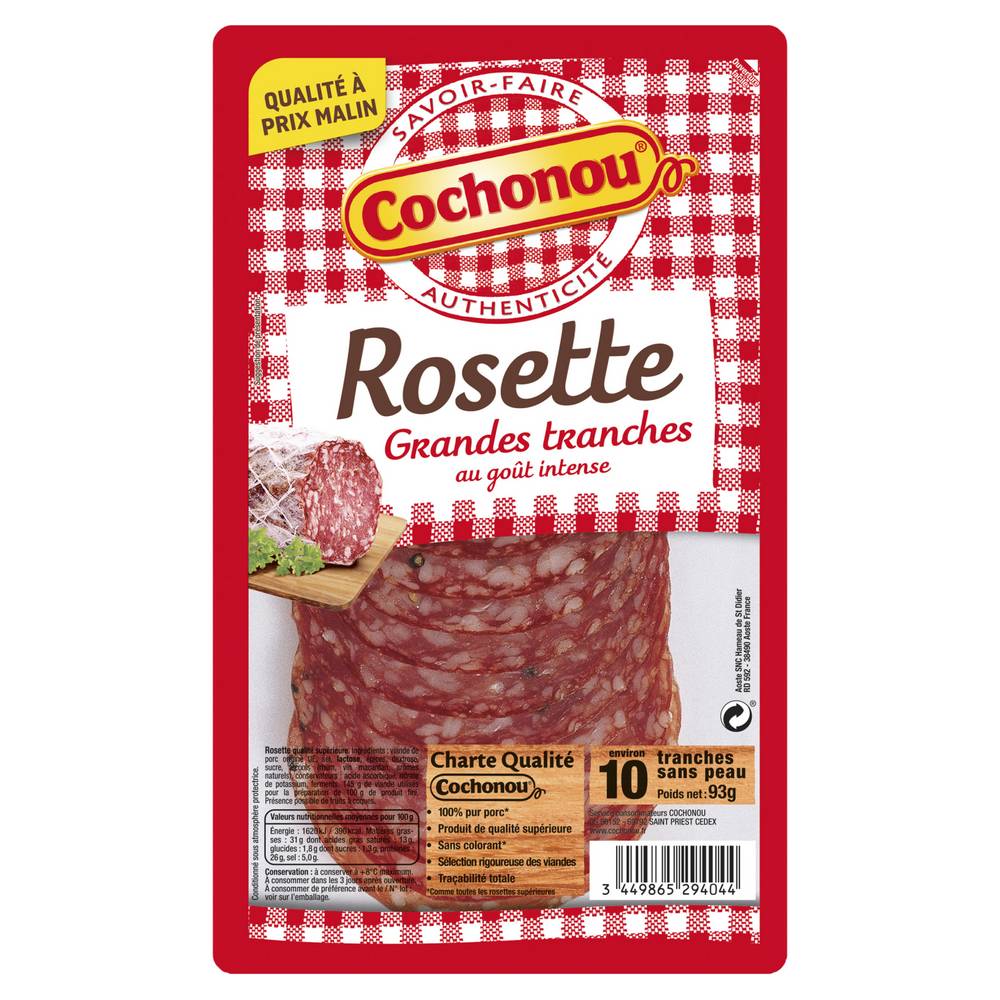 Cochonou - Rosette grandes intense (93g)