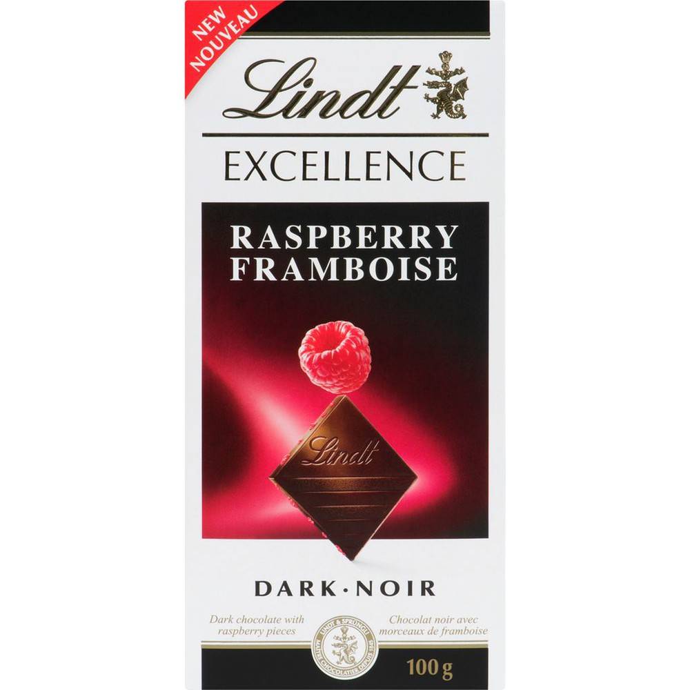 Lindt Raspberry Excellence Dark Chocolate Family Bar (100 g)
