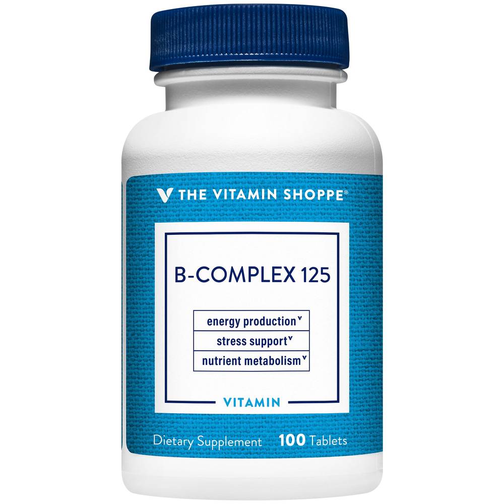 B-Complex 125 - Vitamin B Support For Energy Production & Nutrient Metabolism (100 Tablets)