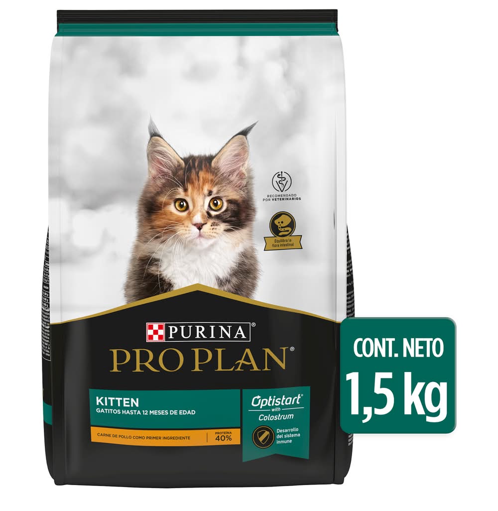Purina Pro Plan · Optistart alimento seco para gatos, pollo, Kitten (1,5 kg)