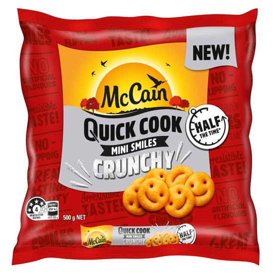 Mccain Quick Cook Mini Smiles Crunchy 500g