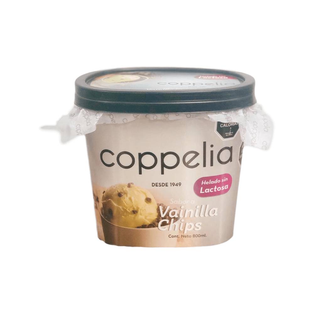 Coppelia · Helado sin lactosa - Vainilla Chips (800 ml)