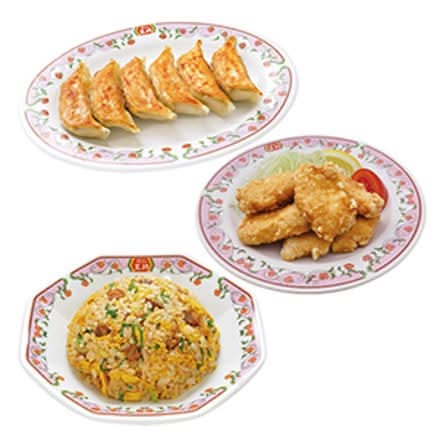 【デラックス】炒飯セット (炒飯・餃子・鶏の唐揚) Deluxe Fried Rice Set
