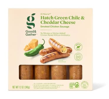 Hatch Green Chile & Cheddar Cheese Smoked Chicken Sausage - 12oz - Good & Gather™