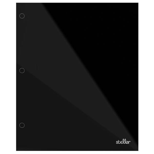 Office Depot Brand Stellar Laminated 2-pocket Black Paper Folder