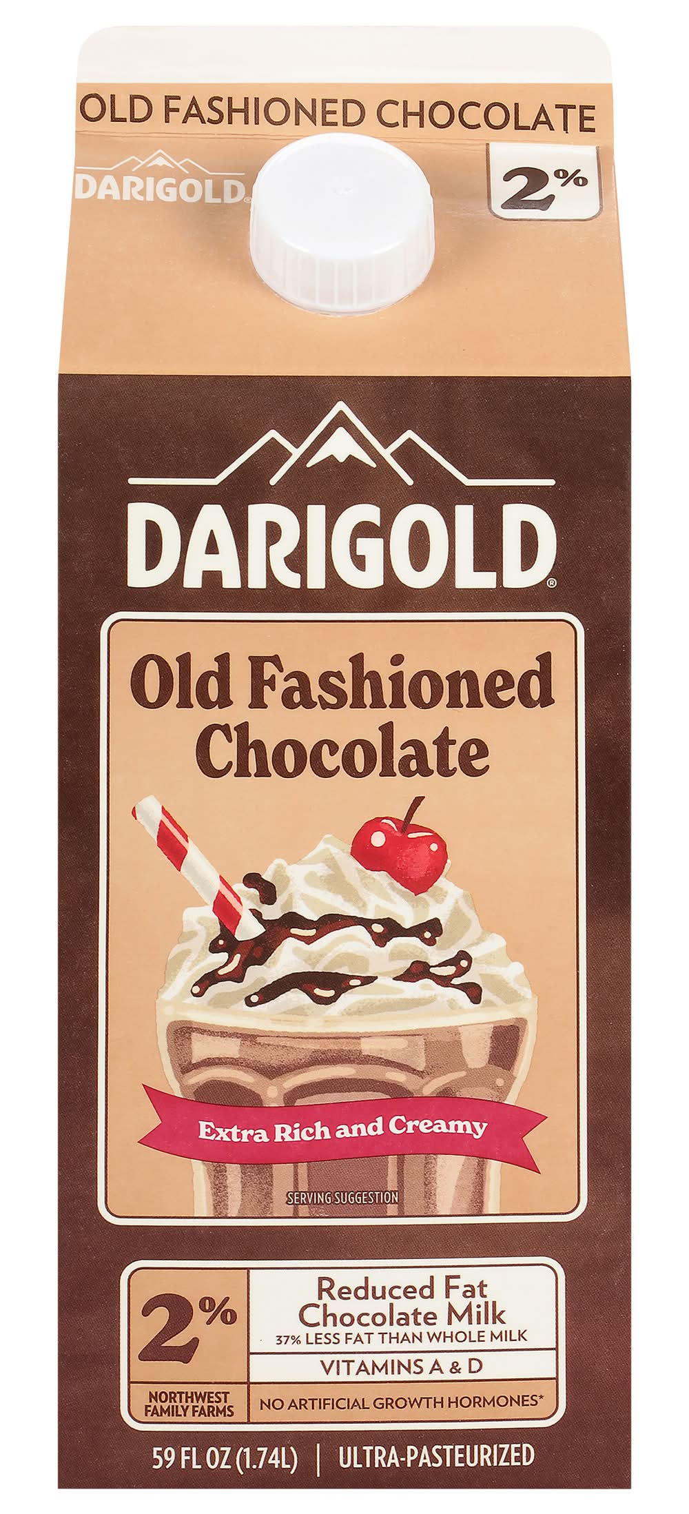 Darigold 2% Reduced Fat Old Fashioned Milk, Chocolate (59 fl oz)