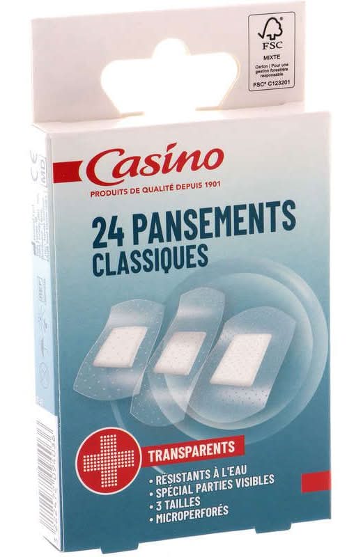 Casino - Pansements lavables transparents, 3 Taille (24)