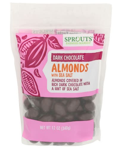 Sprouts Dark Chocolate Covered Almonds W/ Sea Salt
