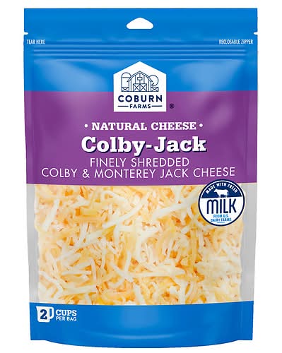 Coburn Farms Finely Shredded Colby & Monterey Jack Cheese (8 oz)