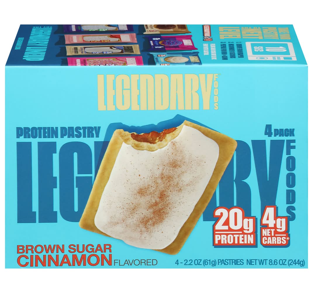 Legendary Foods Protein Pastry, Brown Sugar Cinnamon (4 x 2.2 oz)